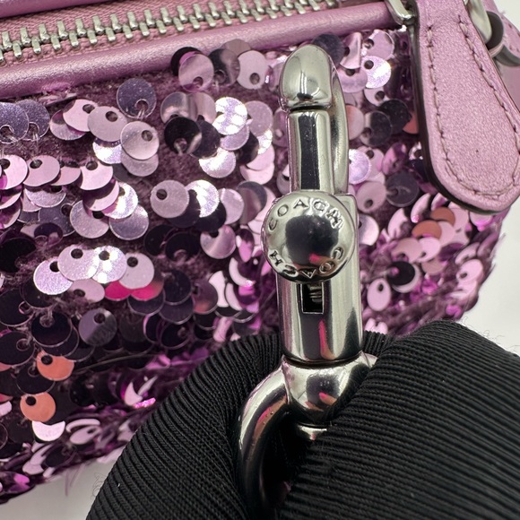NWOT Coach Nolita Barrel Bag in purple/lilac sequins. Style J2322-CQ589 - Picture 9 of 14